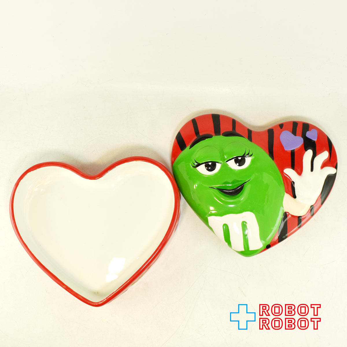 ギャルリー社 M&M's エムアンドエムズ ミスグリーン バレンタイン キャンディーディッシュ 陶器小物入れ 企業物