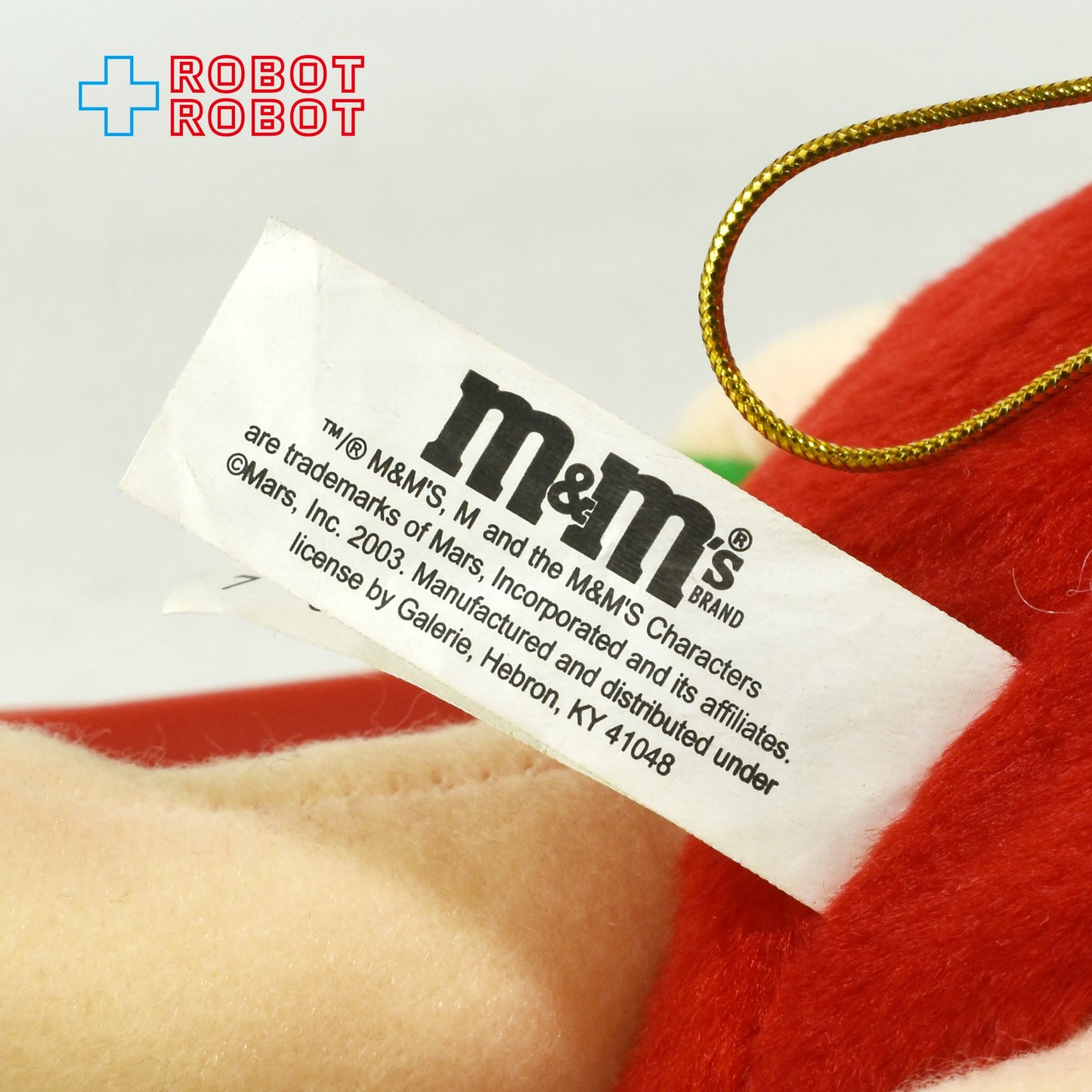 M&M's スキー レッド エムアンドエムズ ぬいぐるみ人形 紙タグ付き