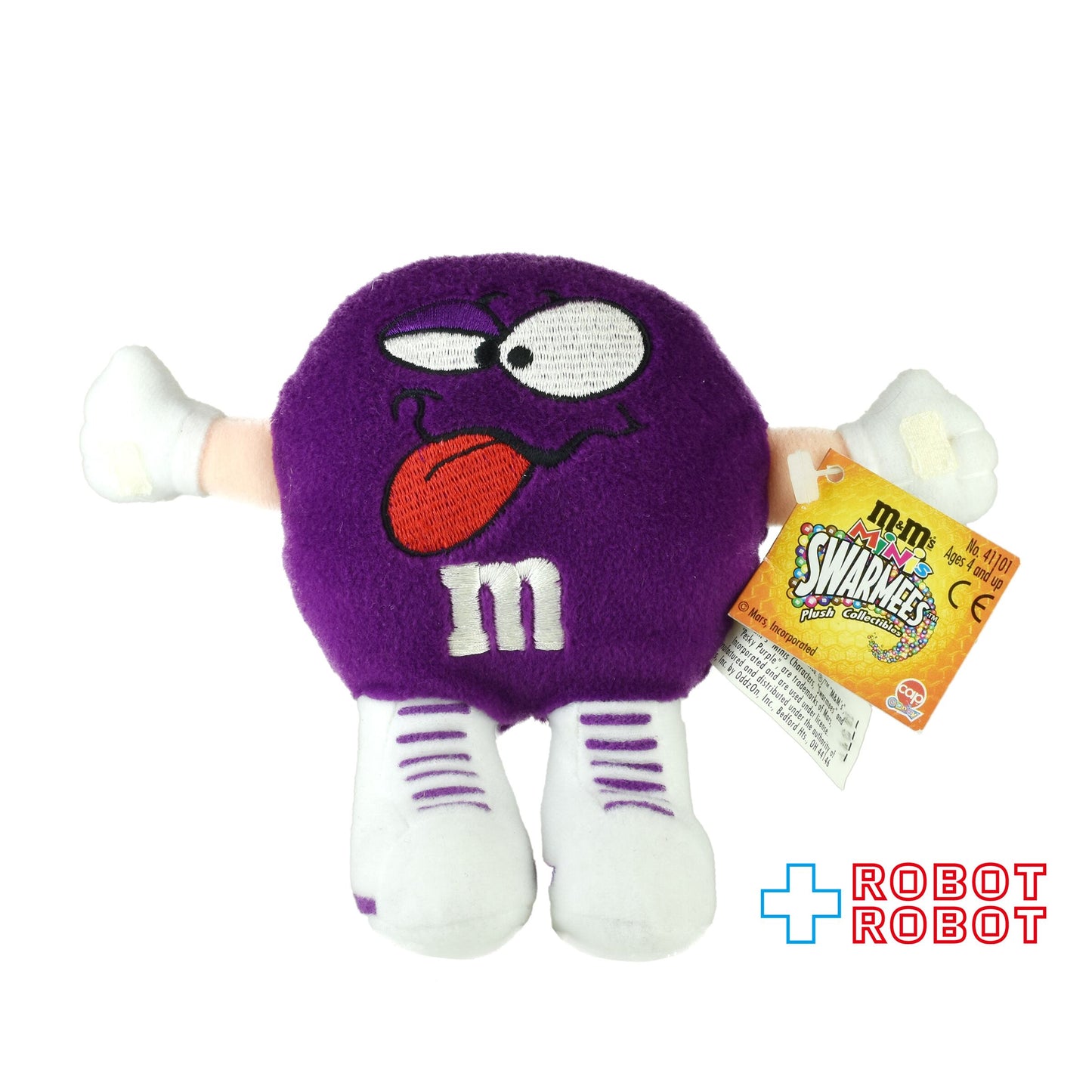 M&M's ミニズ サワーミーズ プラッシュ コレクティブル パープル  エムアンドエムズ ぬいぐるみ人形 1998 紙タグ付き