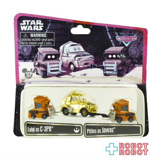 ディズニーパーク限定 スター・ウォーズ x カーズ ルイージ as C-3PO & ピッティ as ジャワ ダイキャスト ミニカー 未開封