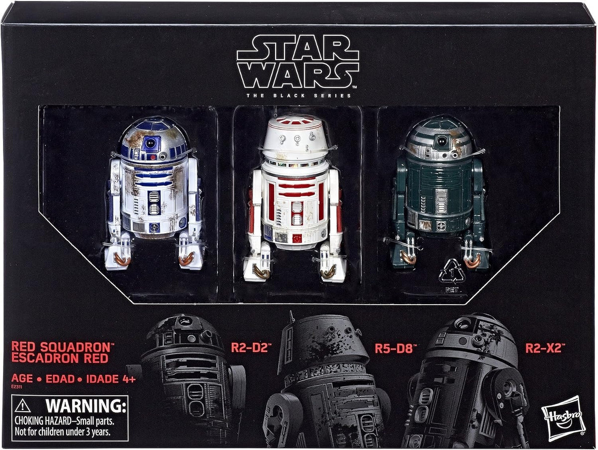 スター・ウォーズ ブラックシリーズ 限定 2018 レッド中隊ドロイド R2-D2 R2-X2 R5-D8 [ANH] 6インチフィギュア 3パック