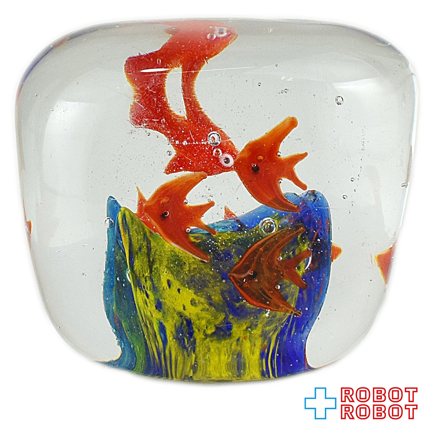 赤い熱帯魚 ガラス ペーパーウェイト