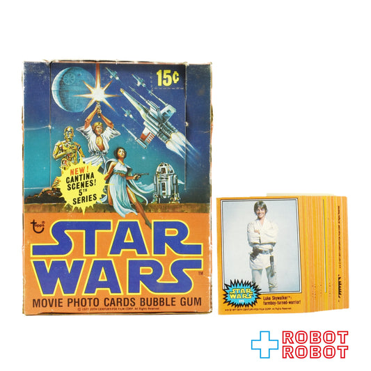 トップス スター・ウォーズ トレーディングカード 第5シリーズ (オレンジ枠) 空箱＆カード77枚