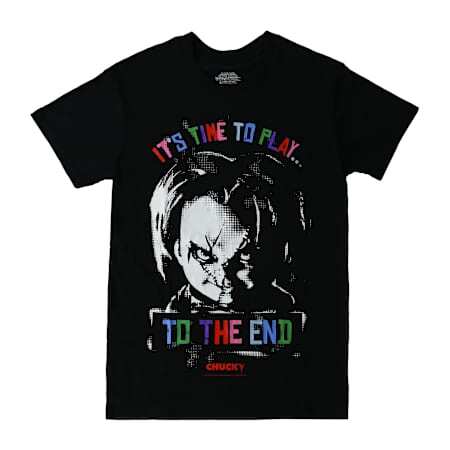 チャイルド・プレイ チャッキー It's Time To Play グラフィック Tシャツ ブラック