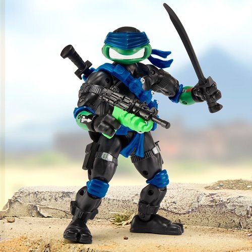 プレイメイツ ティーンエイジ・ミュータント・ニンジャ・タートルズ TMNT x G.I.ジョー レオナルド as スネーク・アイズ アクションフィギュア 未開封
