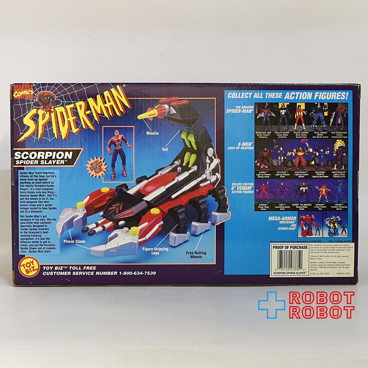 トイビズ スパイダーマン スコーピオン スパイダー スレイヤー アクションフィギュア 1996 未開封