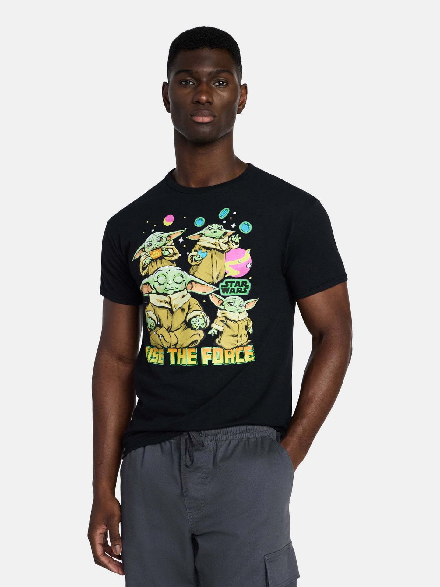 スター・ウォーズ グローグー USE THE FORCE グラフィック Tシャツ L