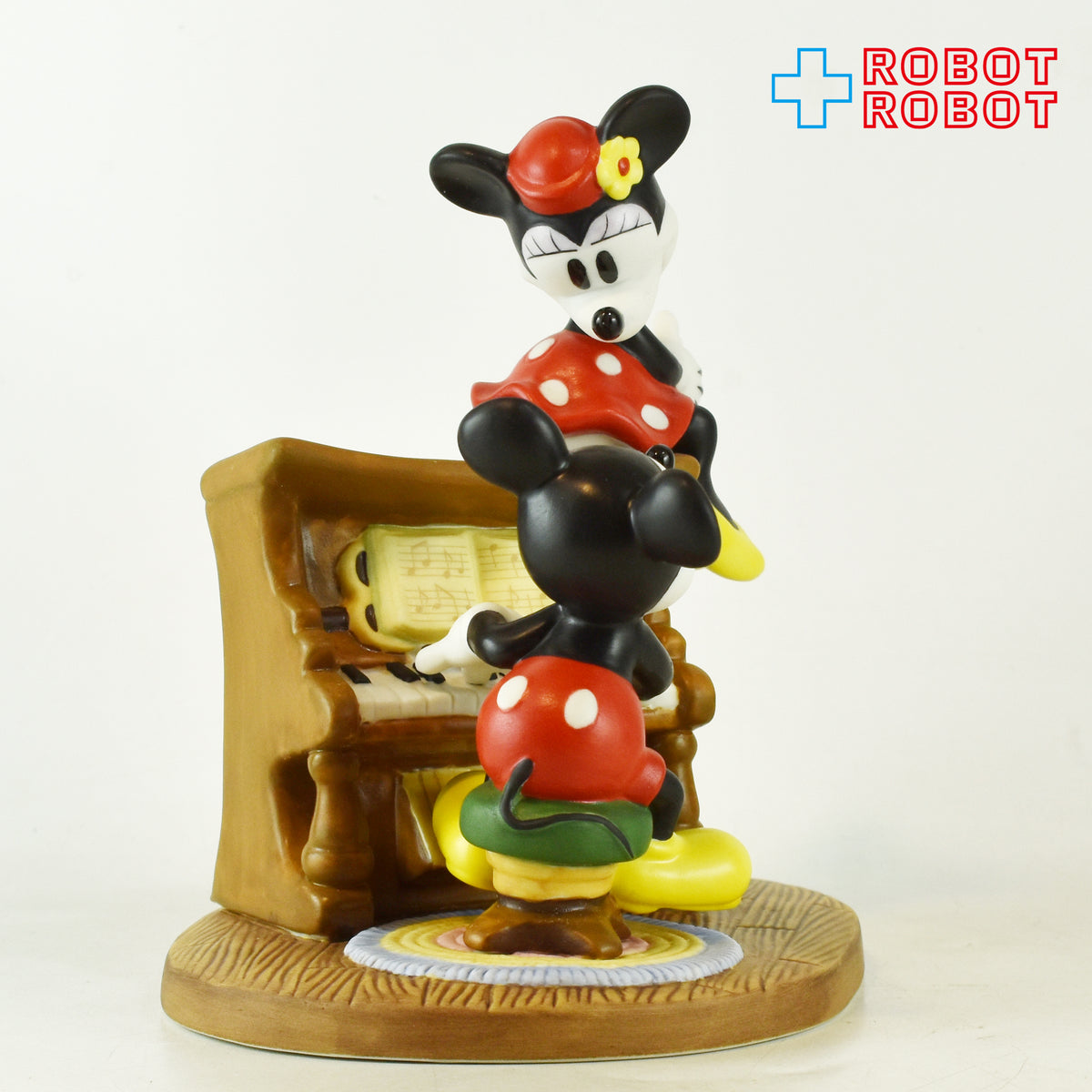 加藤工芸 KD-188 イヤーフィギュア 2005 ミッキー & ミニー 陶器 フィギュアリン 箱付