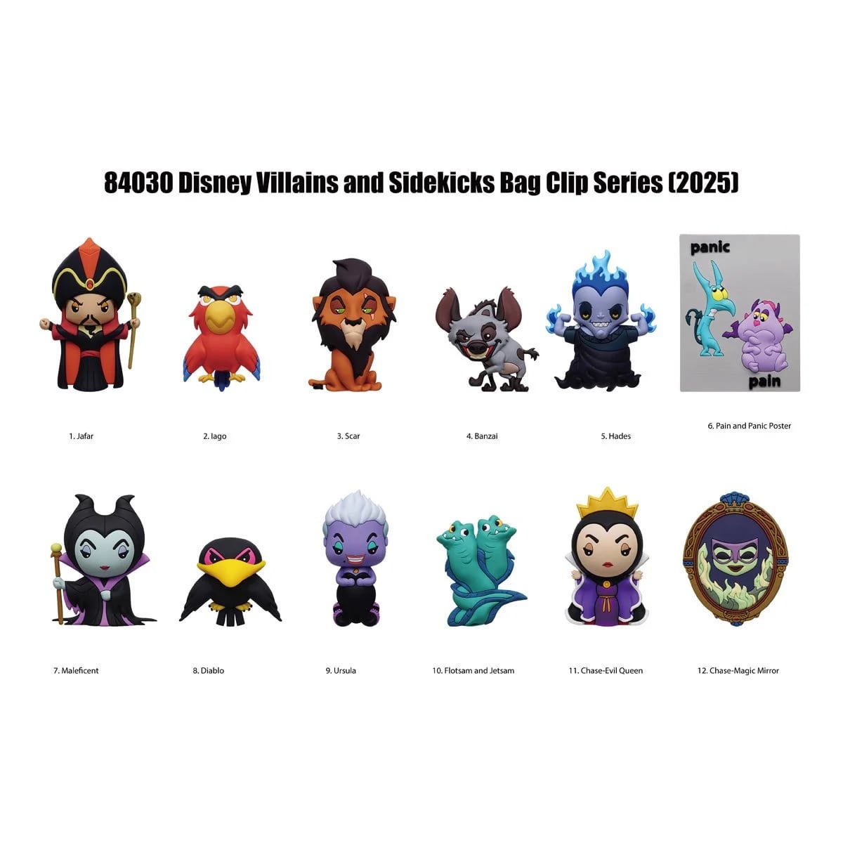 モノグラム 3D フィギュラル バッグ クリップ ディズニー ヴィランズ シリーズ4 1パック 未開封