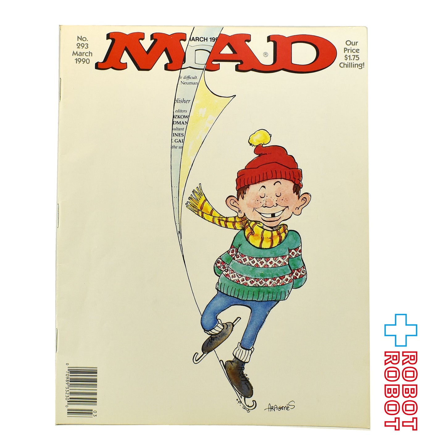 MAD MAGAZINE マッドマガジン no.293 スケートをするアルフレッド・E・ニューマンMarch 1990