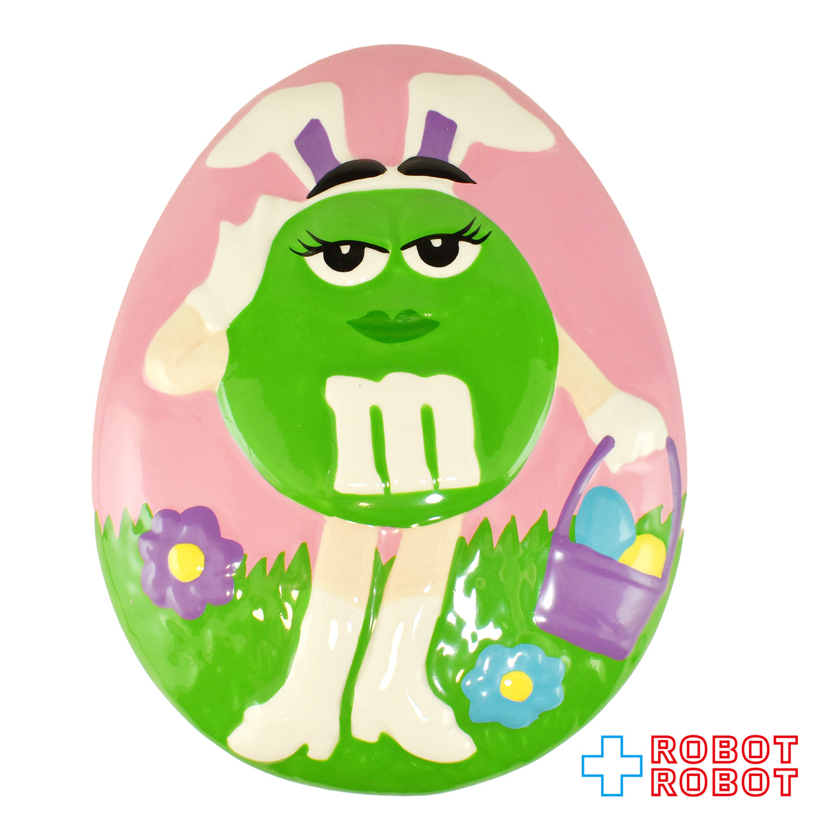 ギャルリー社 M&M's エムアンドエムズ ミスグリーン イースター キャンディーディッシュ 陶器小物入れ 企業物