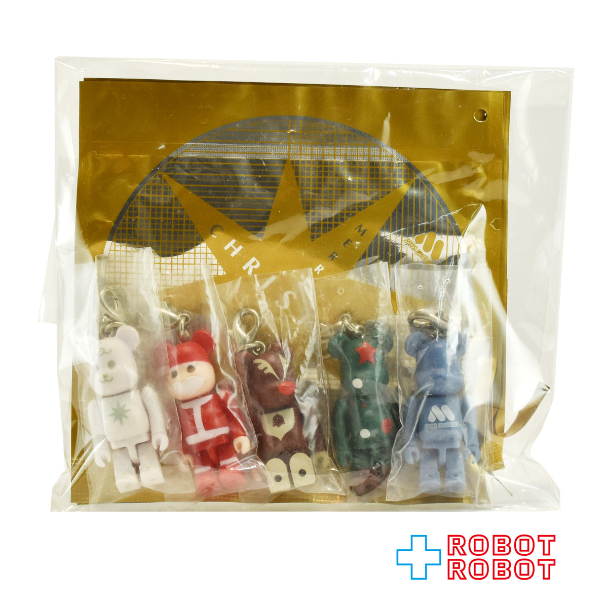 メディコム ベアブリック BE@RBRICK 50% 2002 クリスマス モスバーガー ストラップ付き 全5体セット ４号店商品