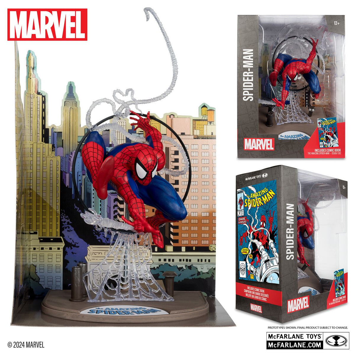 マクファーレン・トイズ マーベル シーン・フィギュア #001 スパイダーマン トッド・マクファーレン・トイズ アメイジング・スパイダーマン Vol.1 #301 1/6 スタチューフィギュア 未開封