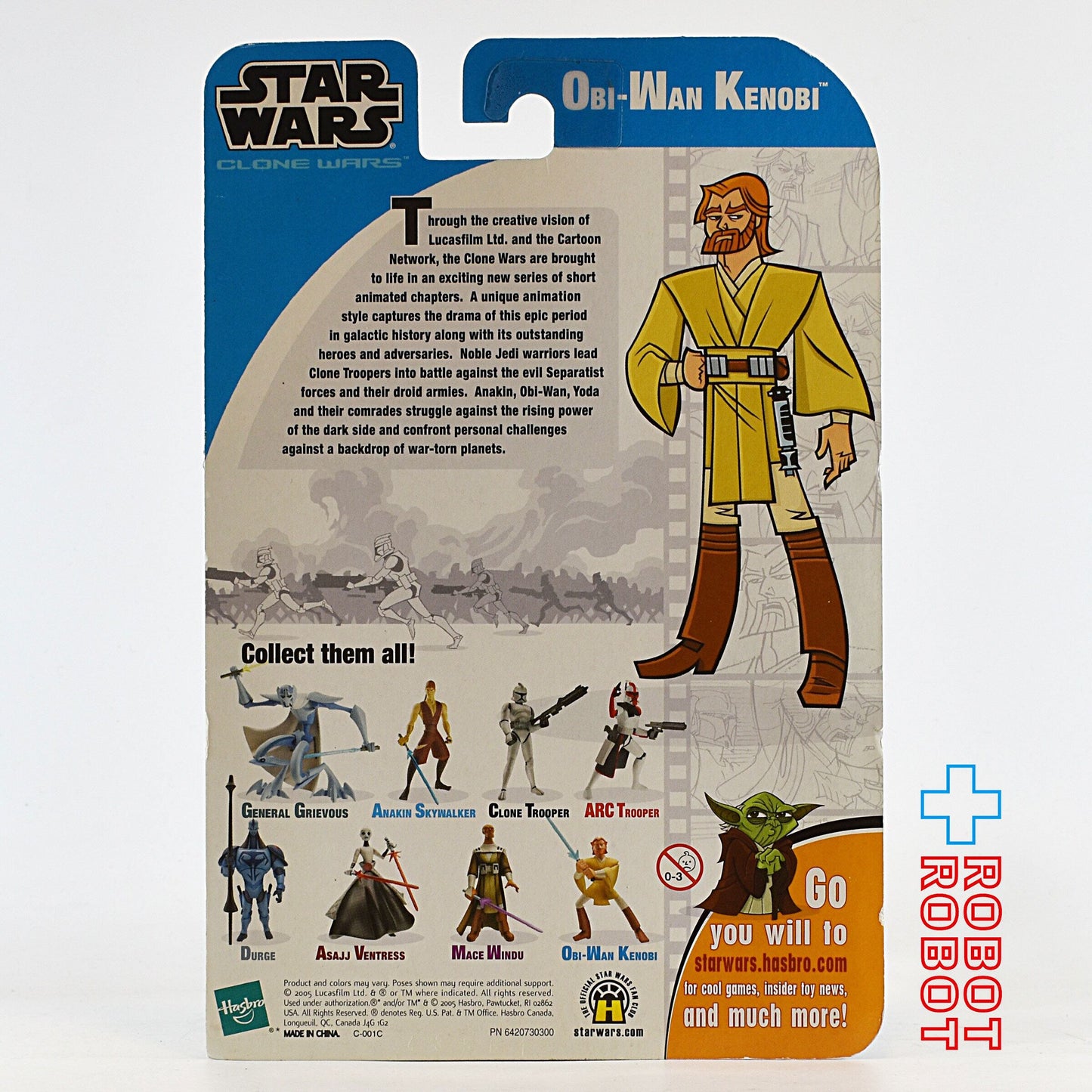 スター・ウォーズ CW2003 クローン・ウォーズ・アニメイテッド オビ＝ワン・ケノービ 3.75インチ アクションフィギュア 未開封