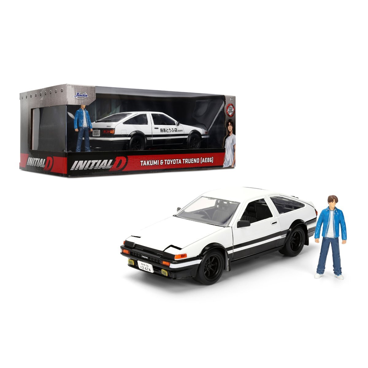 ⚫️ジャダトイズ ハリウッド・ライド 1/24 頭文字D 1986 トヨタ トレノ AE86 ダイキャスト ミニカー 未開封 ♦︎１号店商品