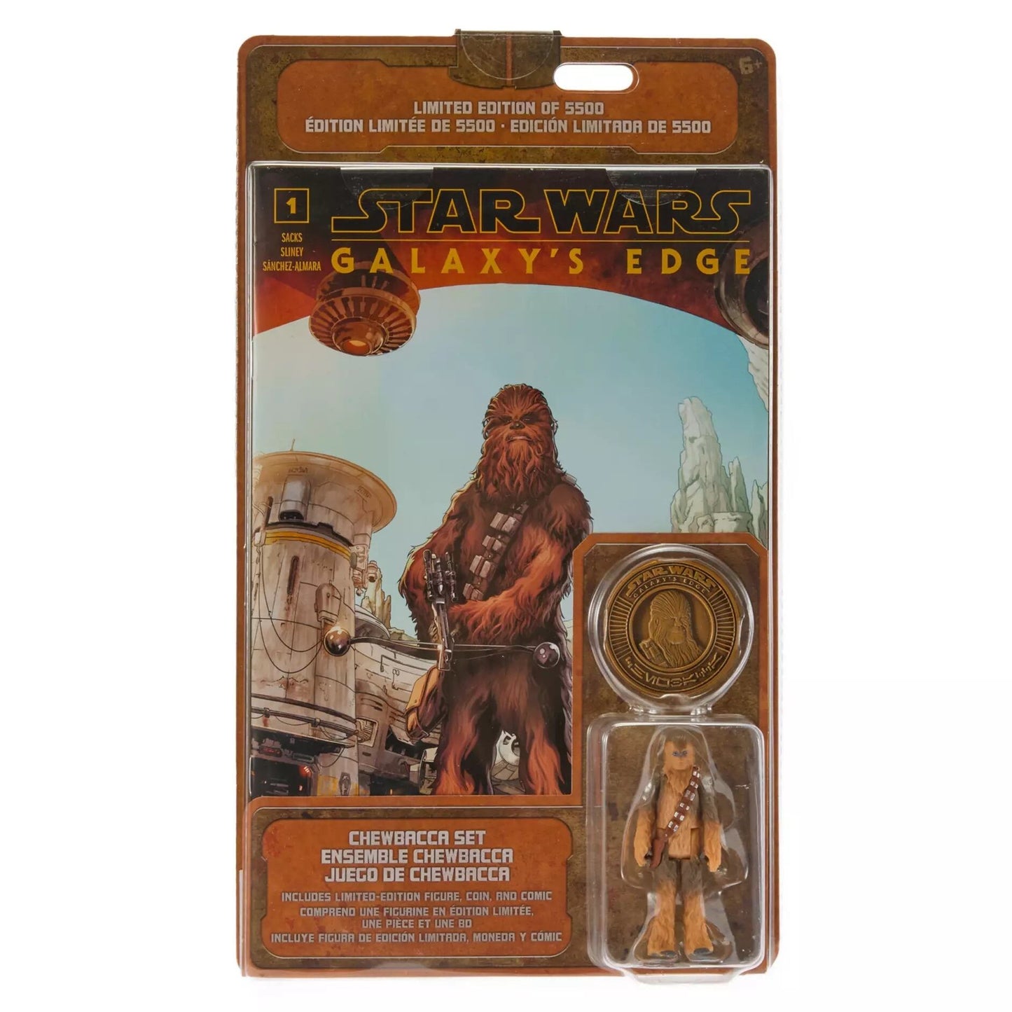スター・ウォーズ ギャラクシーズ・エッジ チューバッカ アクションフィギュア,コミックブック,コイン セット 未開封