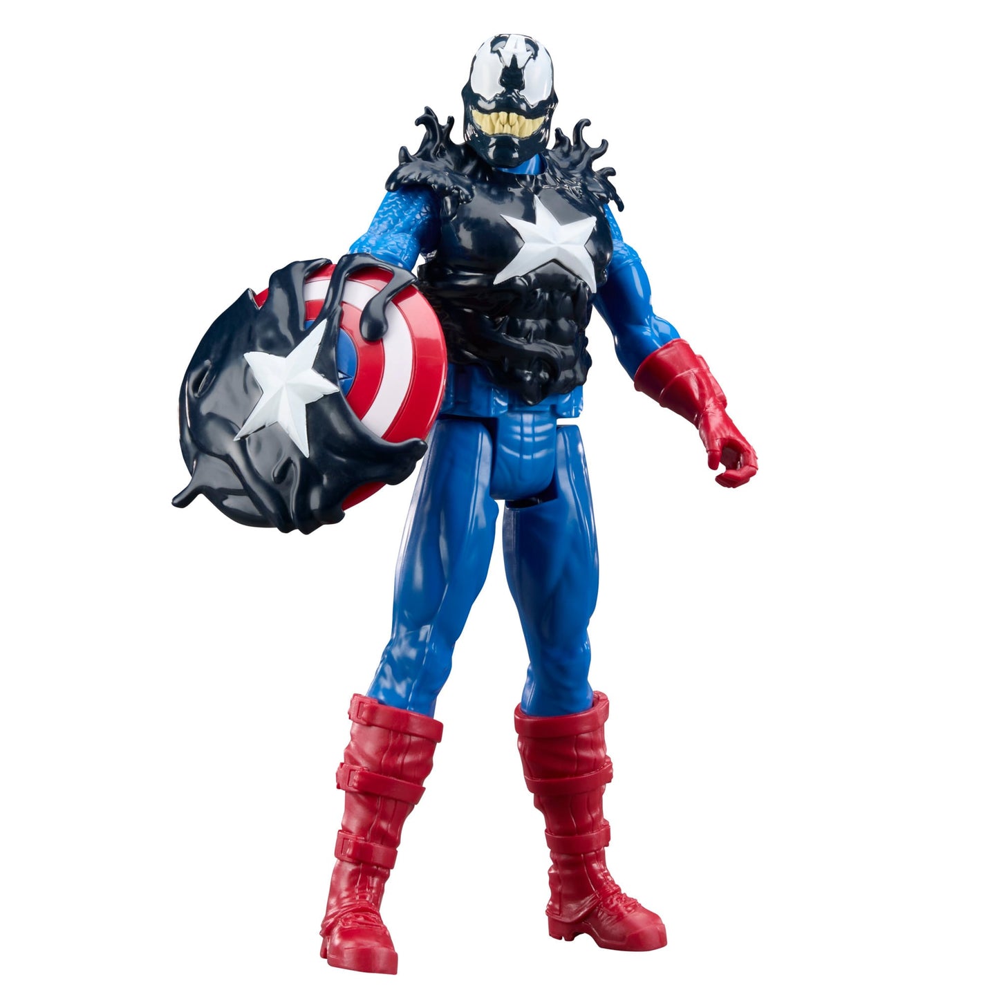 ハズブロ マーベル タイタンヒーローシリーズ アベンジャーズ ヴェノマイズド キャプテン・アメリカ & ヴェノマイズド ハルク 12インチ アクションフィギュア 未開封