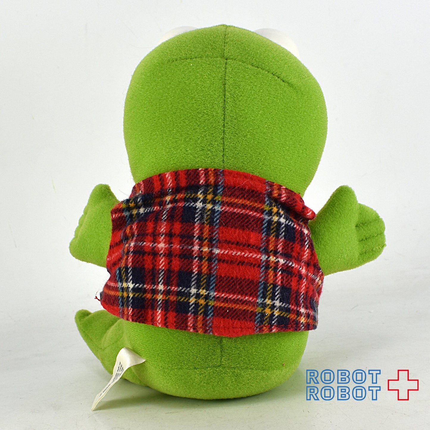 マクドナルド セサミストリート マペッツ ベビー・カーミット 赤チェックベスト ぬいぐるみ人形 1987 ※帽子欠品