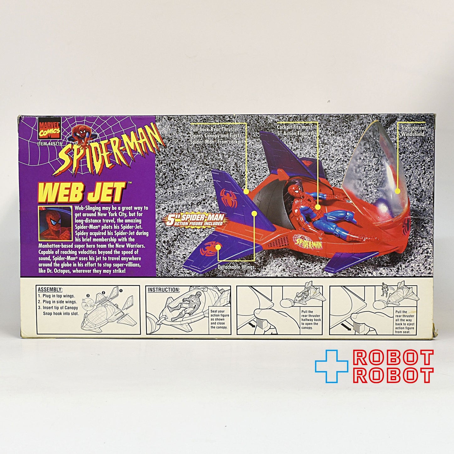 トイビズ スパイダーマン ウェブジェット w/ 5インチ スパイダーマン アクションフィギュア 1997 未開封