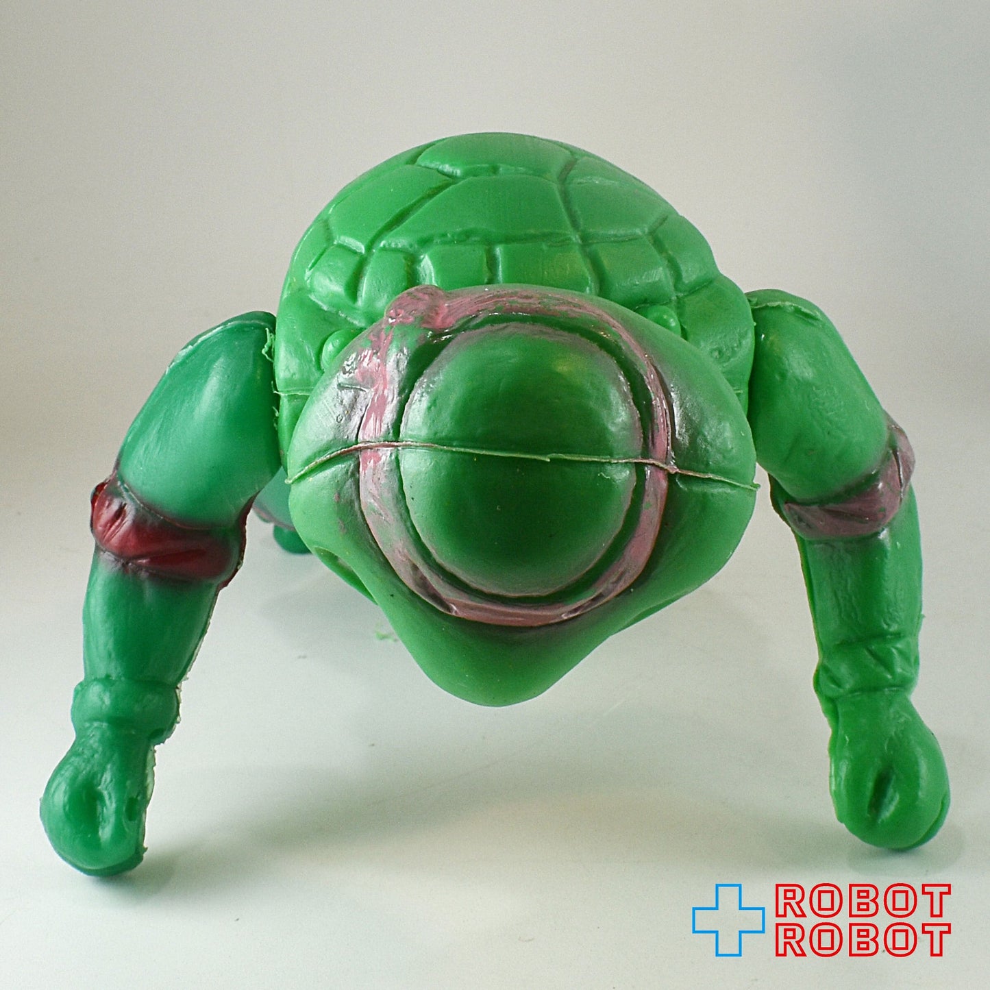 メキシコ製 タートルズ TMNT 水色ベルト ピンクマスク ポリ製アクションフィギュア