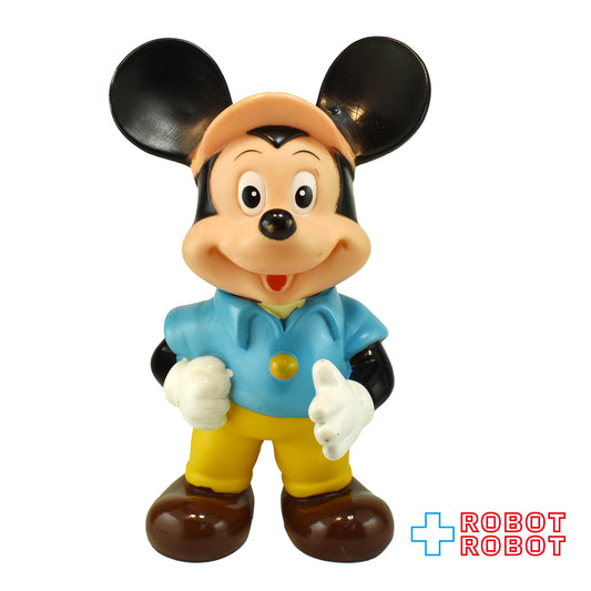 中嶋製作所 ディズニー ミッキーマウス ソフビフィギュア 水色シャツ黄色ズボン 23センチ メイドインジャパン