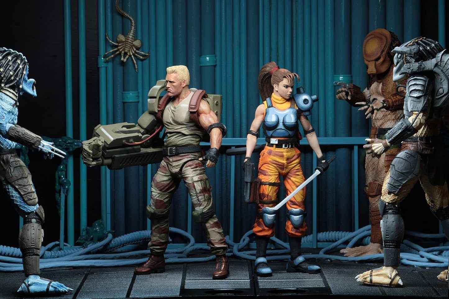 ネカ NECA エイリアン VS プレデター アーケード ダッチ・シェーファー＆リン・クロサワ 7インチ アクションフィギュア 未開封