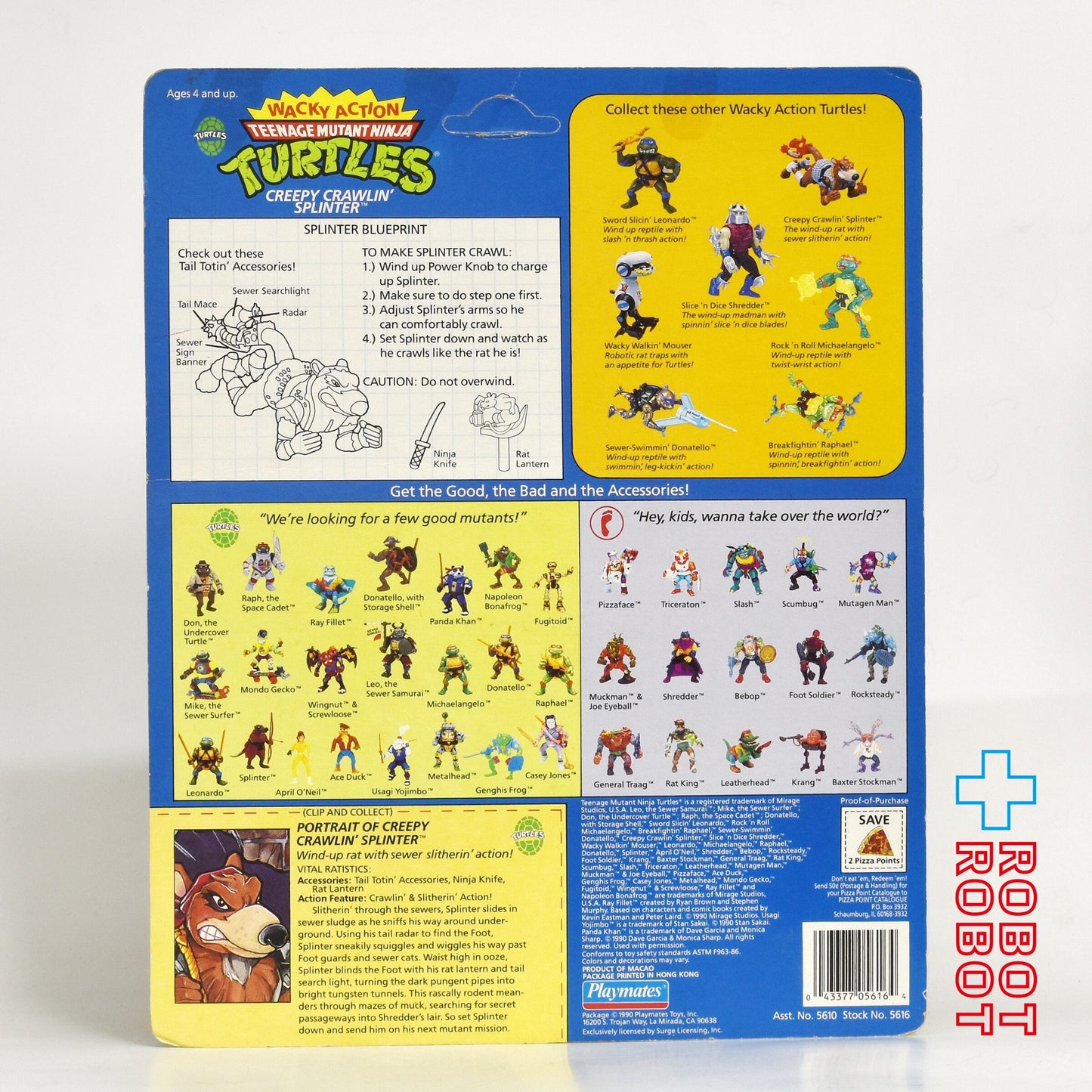 ニンジャ・タートルズ ワッキーアクション クリーピークローリン・スプリンター アクションフィギュア 未開封