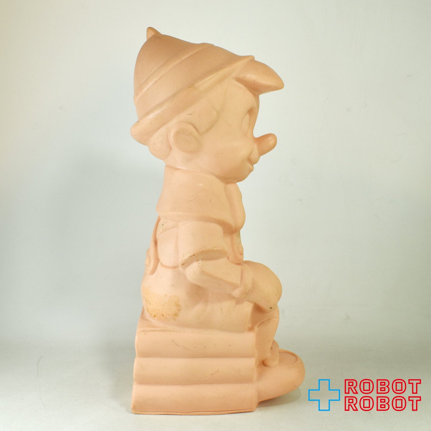 プレイパル社 ディズニー  ピノキオ ラージ 未塗装 肌色成形 ソフビ貯金箱 バンク フィギュア  ※底蓋なし