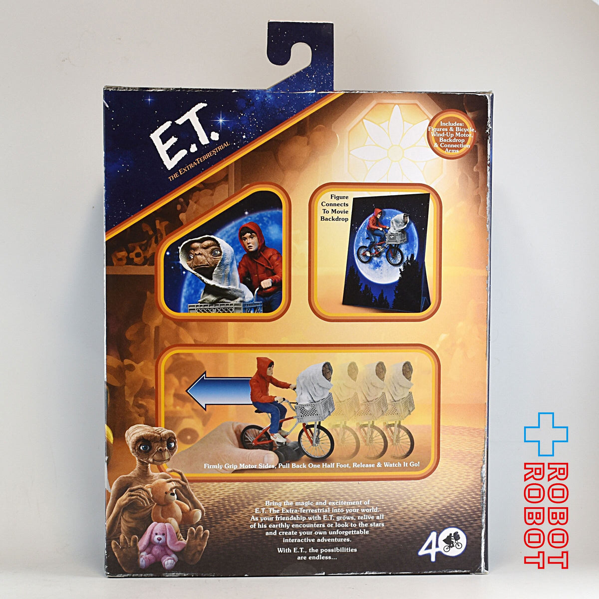 NECA エリオットとE.T. 自転車 7インチ アクションフィギュア 未開封