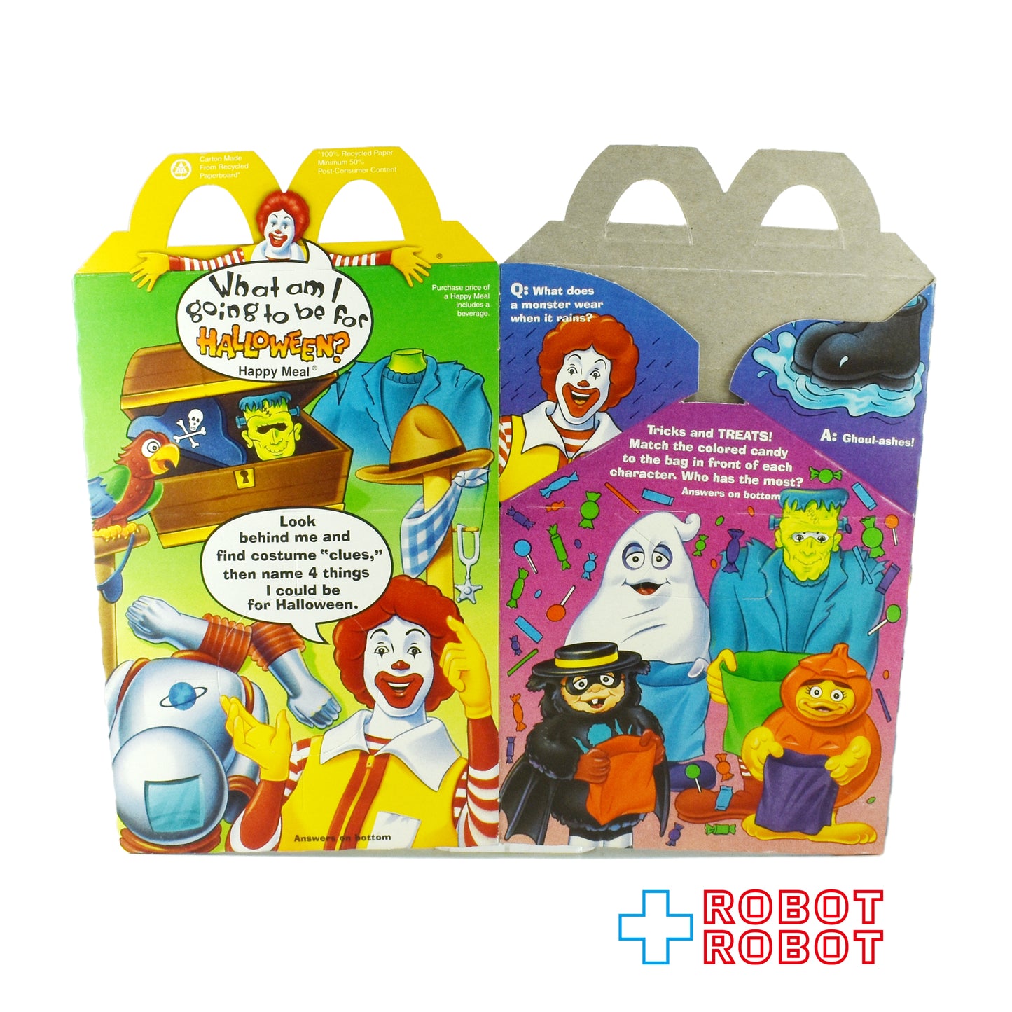 マクドナルド 空箱 ボックス ハロウィン ロナルド・フランケンシュタイン ハッピーミールトイ 1995