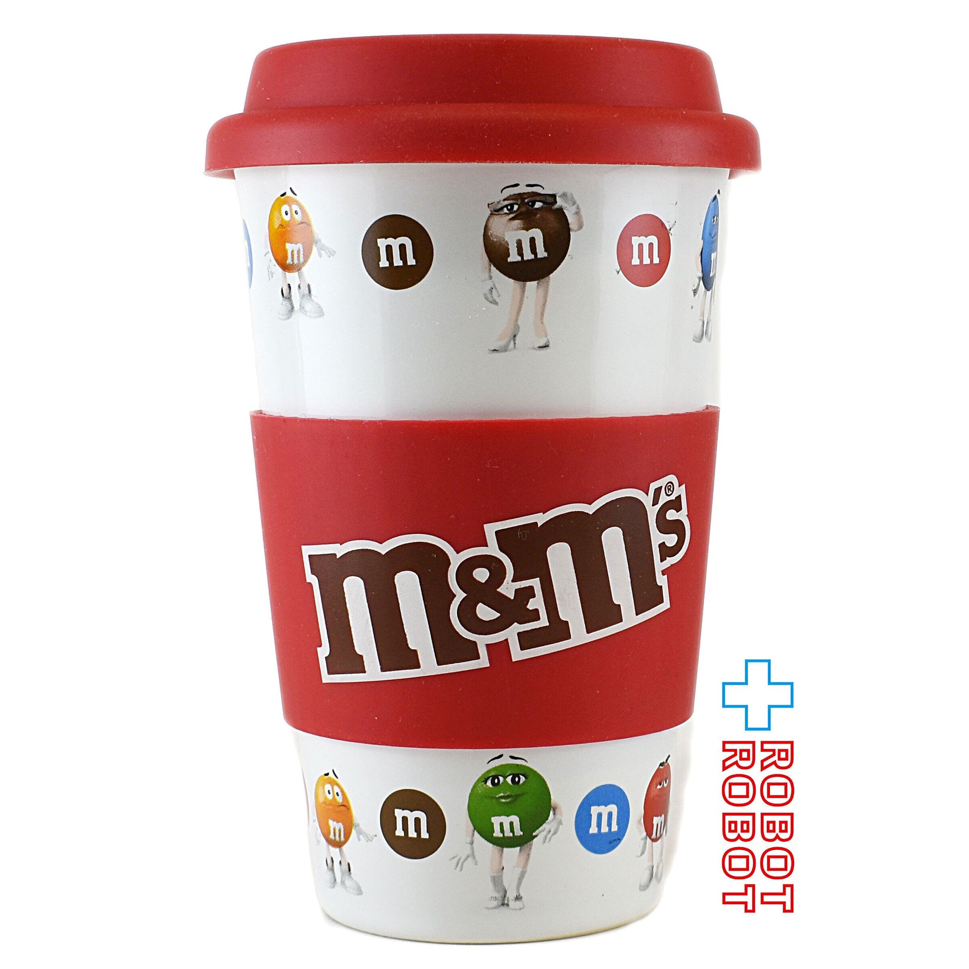 M&M's エムアンドエムズ 陶器グラス タンブラー シリコンバンド 蓋付き 2018