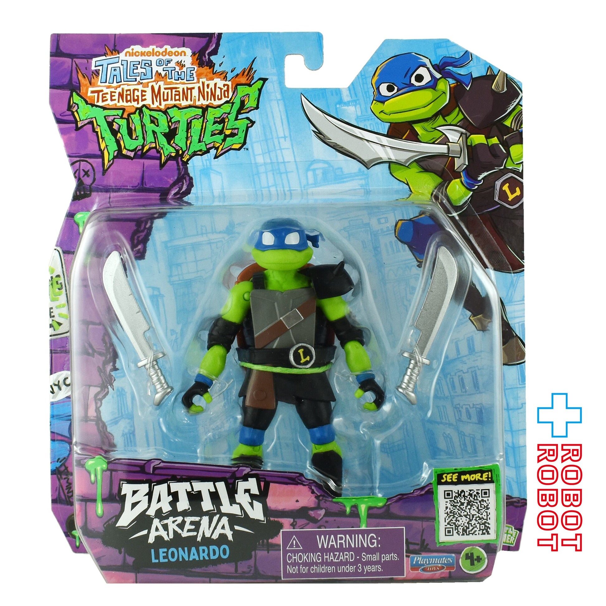 プレイメイツ テイルズ・オブ・ティーンエイジ・ミュータント・ニンジャ・タートルズ  バトル・アリーナ レオナルド 4.5インチ ベーシックフィギュア 未開封 - ROBOTROBOT