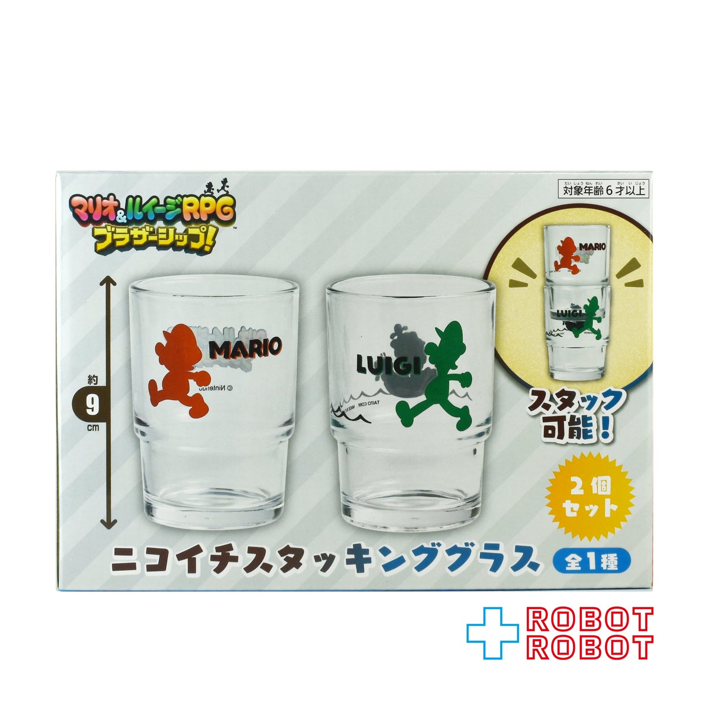 タイトー ニンテンドー マリオ & ルイージ RPG ブラザーシップ ニコイチ・スタッキンググラス 未開封