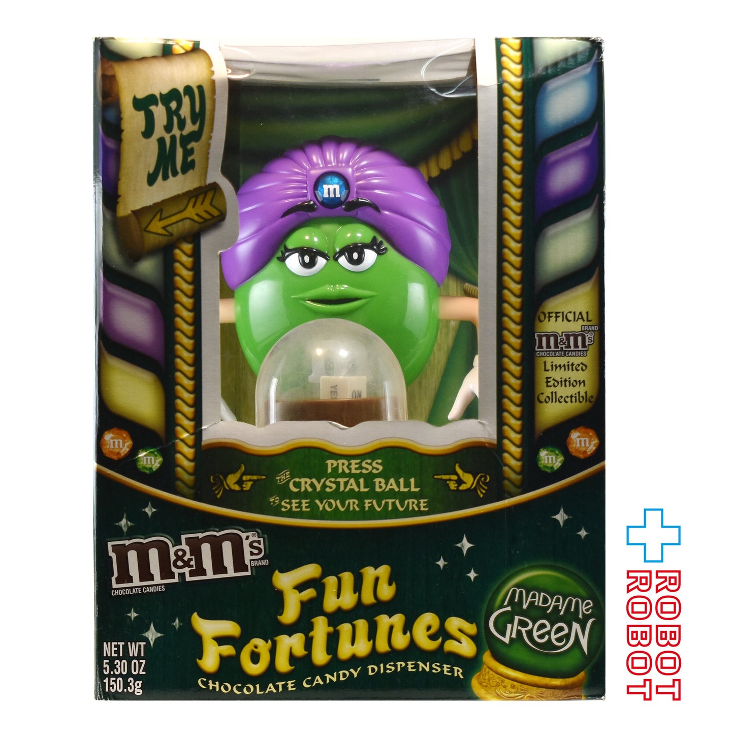 M&M's ディスペンサー 占い師 ファンフォーチューン マダムグリーン 紫ターバン 開封箱付