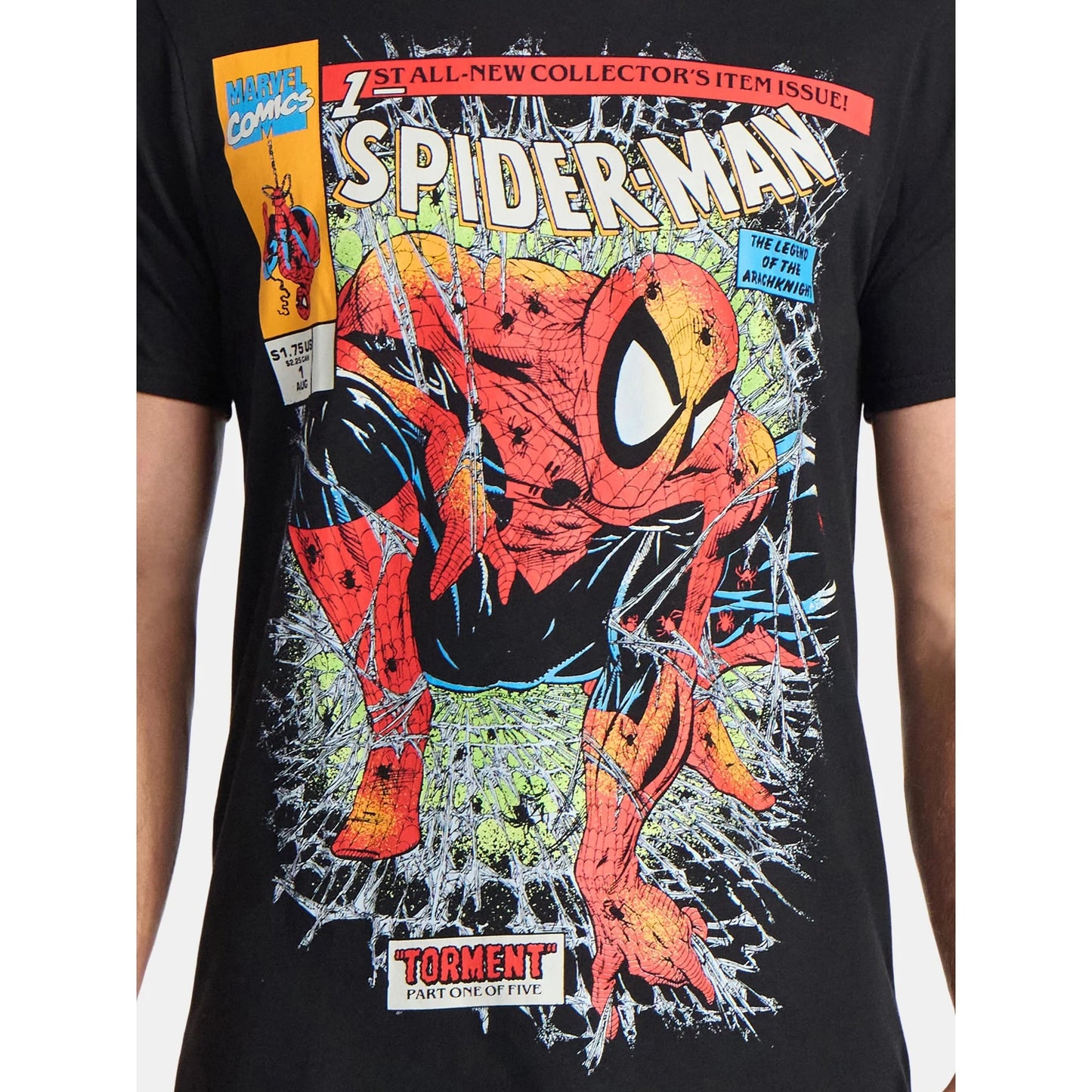 マーベル スパイダーマン Spidey Crawl グラフィック Tシャツ ブラック