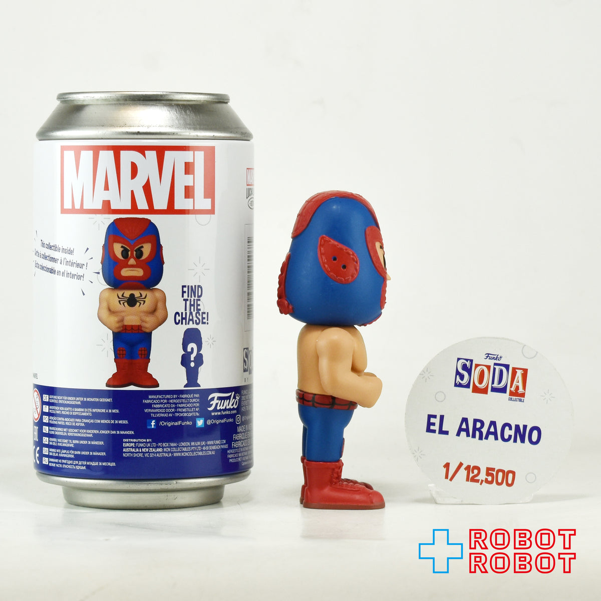 ファンコ SODA ソーダ缶 マーベル X ルチャ・リブレ エル・アラクノ (スパイダーマン) ビニールフィギュア