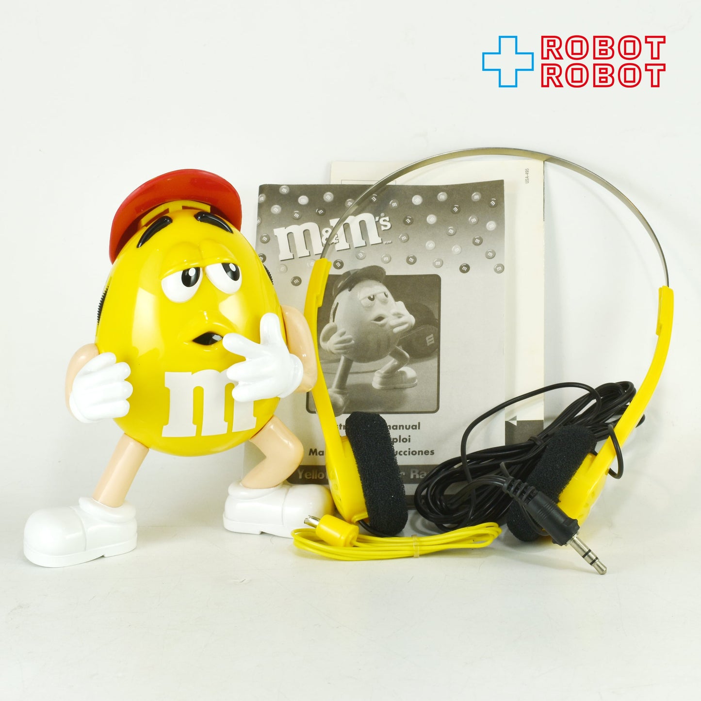 M&M's エムアンドエムズ コレクターシリーズ イエロー キャラクターラジオ フィギュア ヘッドフォン 箱付き