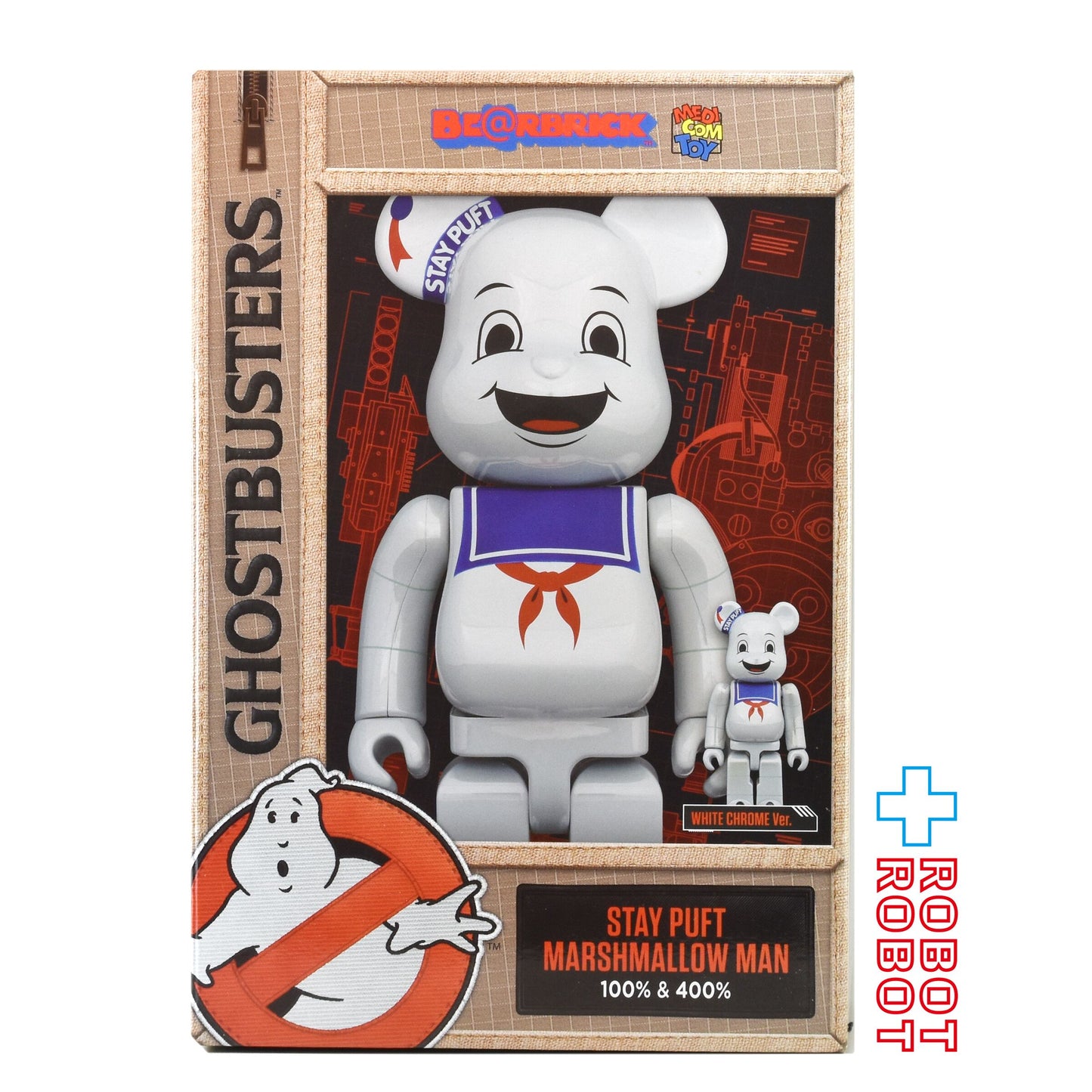 メディコム ベアブリック ゴーストバスターズ ステイパフ マシュマロマン 100％ & 400％ フィギュア 未開封