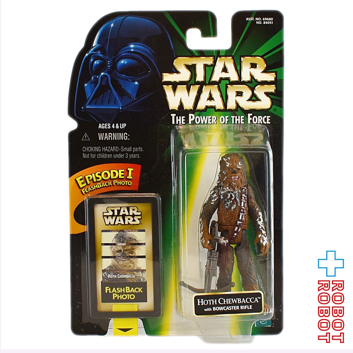 スター・ウォーズ POTF2 フラッシュバック チューバッカ スノウィー 3.75インチ アクションフィギュア 未開封 ※台紙にシワ