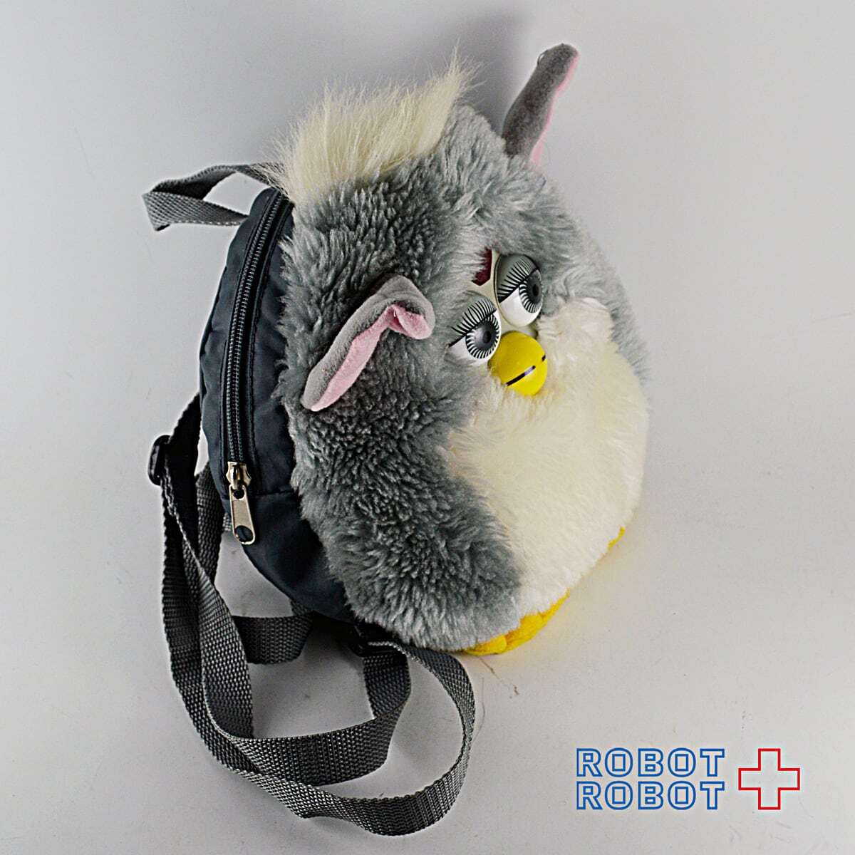 ファービー グレー x ホワイト バックパック リュック ぬいぐるみ人形