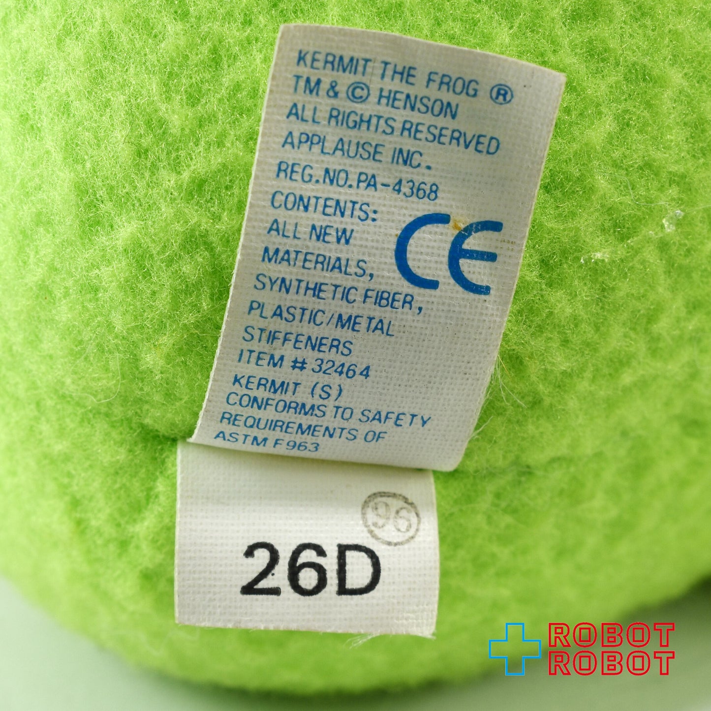 アプローズ マペッツ カーミット 32cm ベンダブルぬいぐるみ人形 プラタグ付き