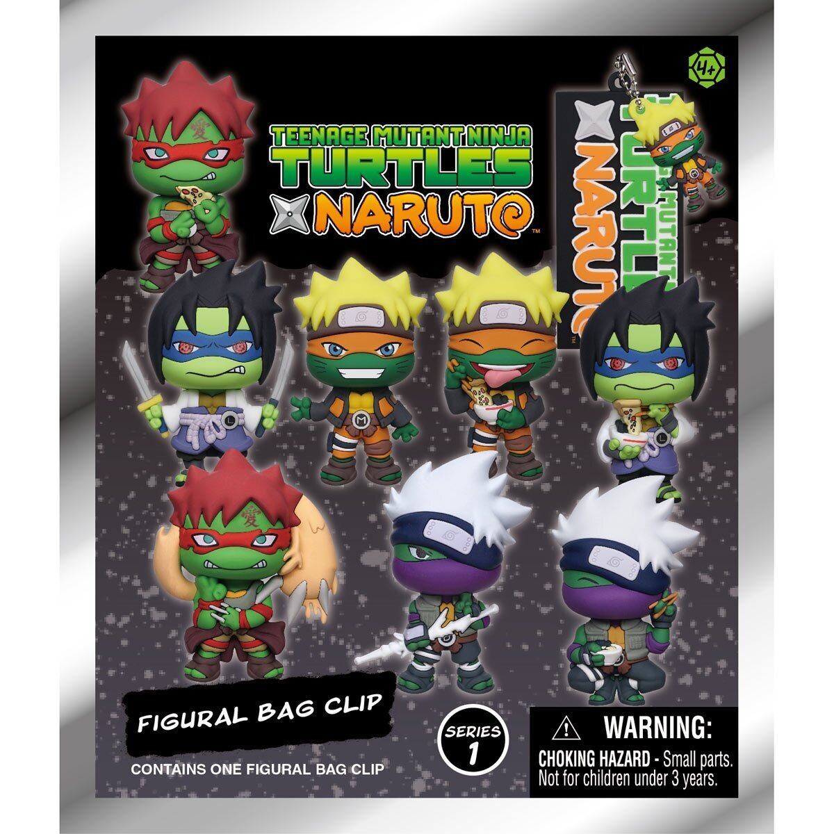 モノグラム フィギュラル バッグ クリップ TMNT ティーンエイジ・ミュータント・ニンジャ・タートルズ × ナルト シリーズ1 1パック 未開封