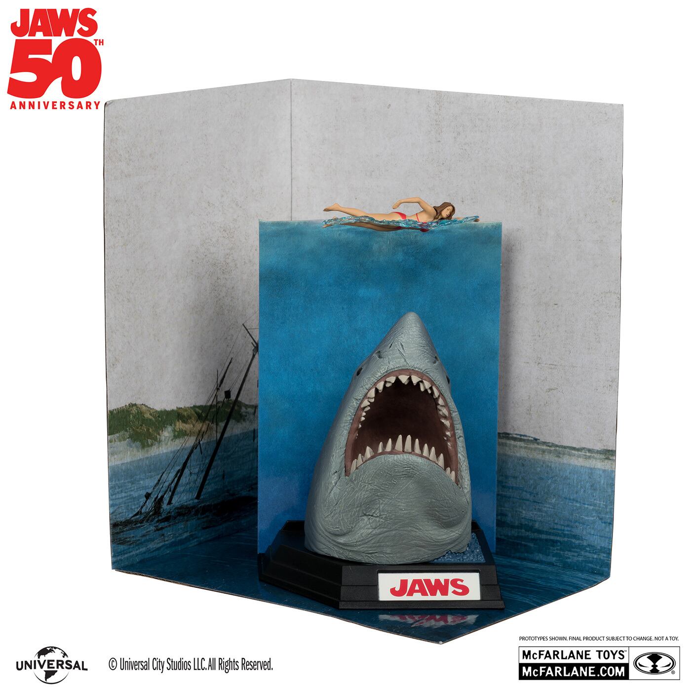 マクファーレン ムービー・マニアックス JAWS ジョーズ 50周年 ジョーズ 6インチ ポーズドスタチュー フィギュア 未開封