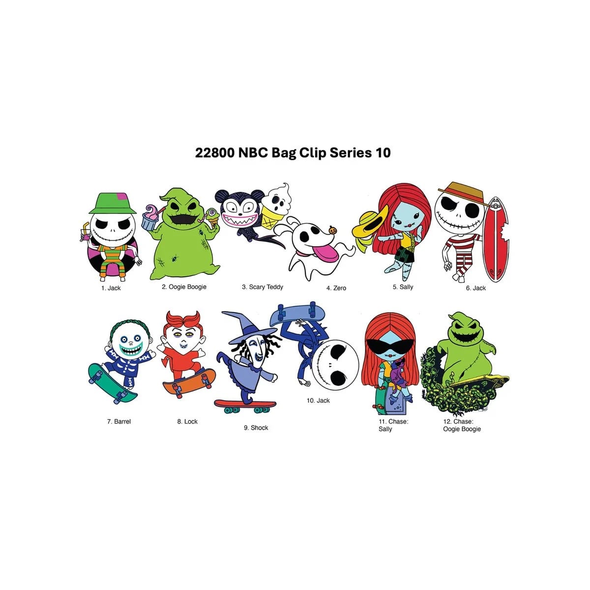 モノグラム 3D フィギュラル バッグ クリップ ディズニー ナイトメアー・ビフォア・クリスマス シリーズ10 1パック 未開封