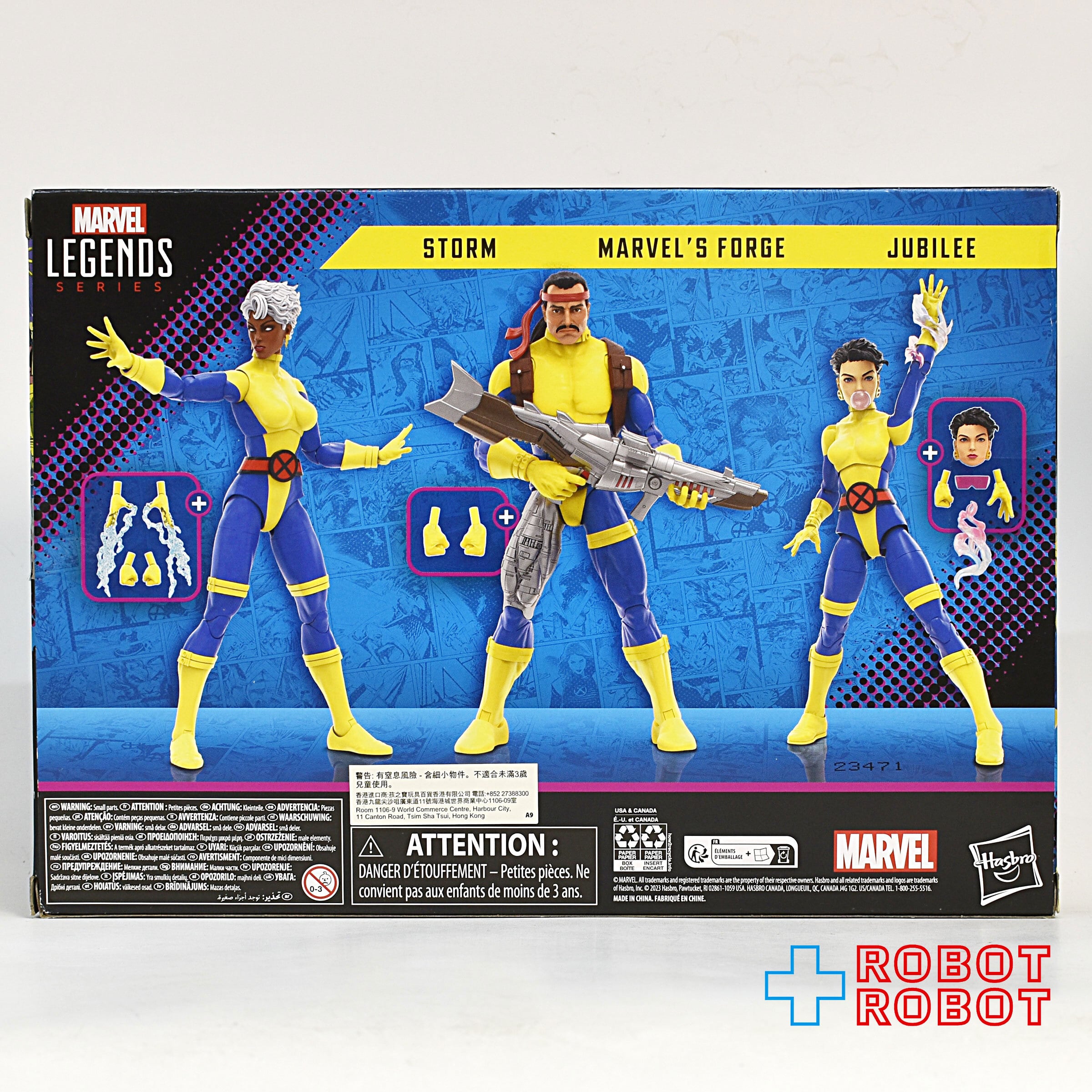The Uncanny X-Men 60th Anniversary Marvel Legends Forge, Storm, & Jubilee  Action Figure Three-Pack