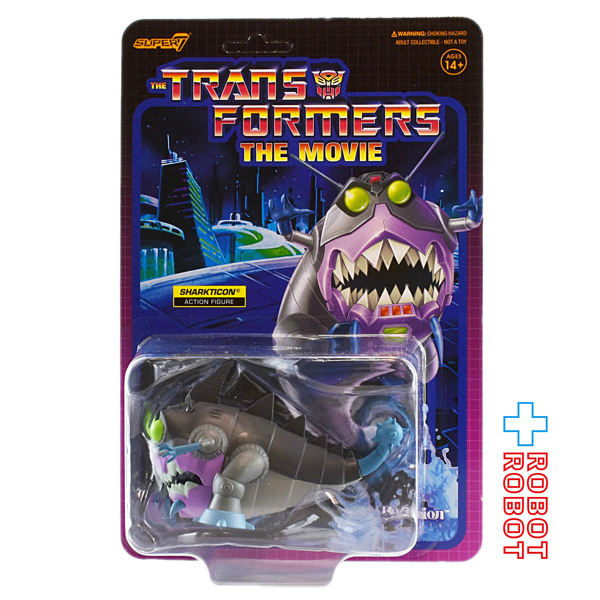 リ・アクション 超ロボット生命体トランスフォーマー ウェーブ6 シャークトロン G1 4インチ アクションフィギュア (スーパー7) 未開封