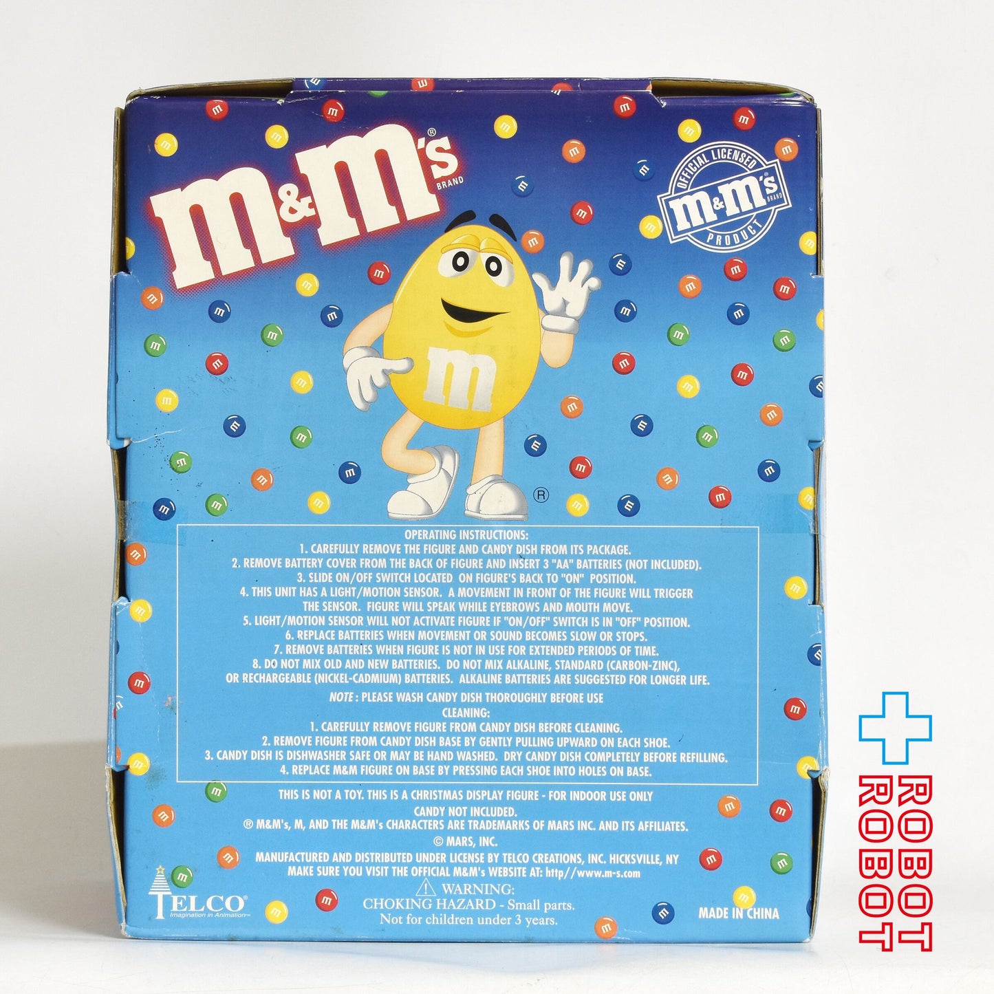 M&M's エムアンドエムズ イエロー トナカイ トーキング アニメイテッド クリスマス キャンディー ディッシュ 緑 箱入