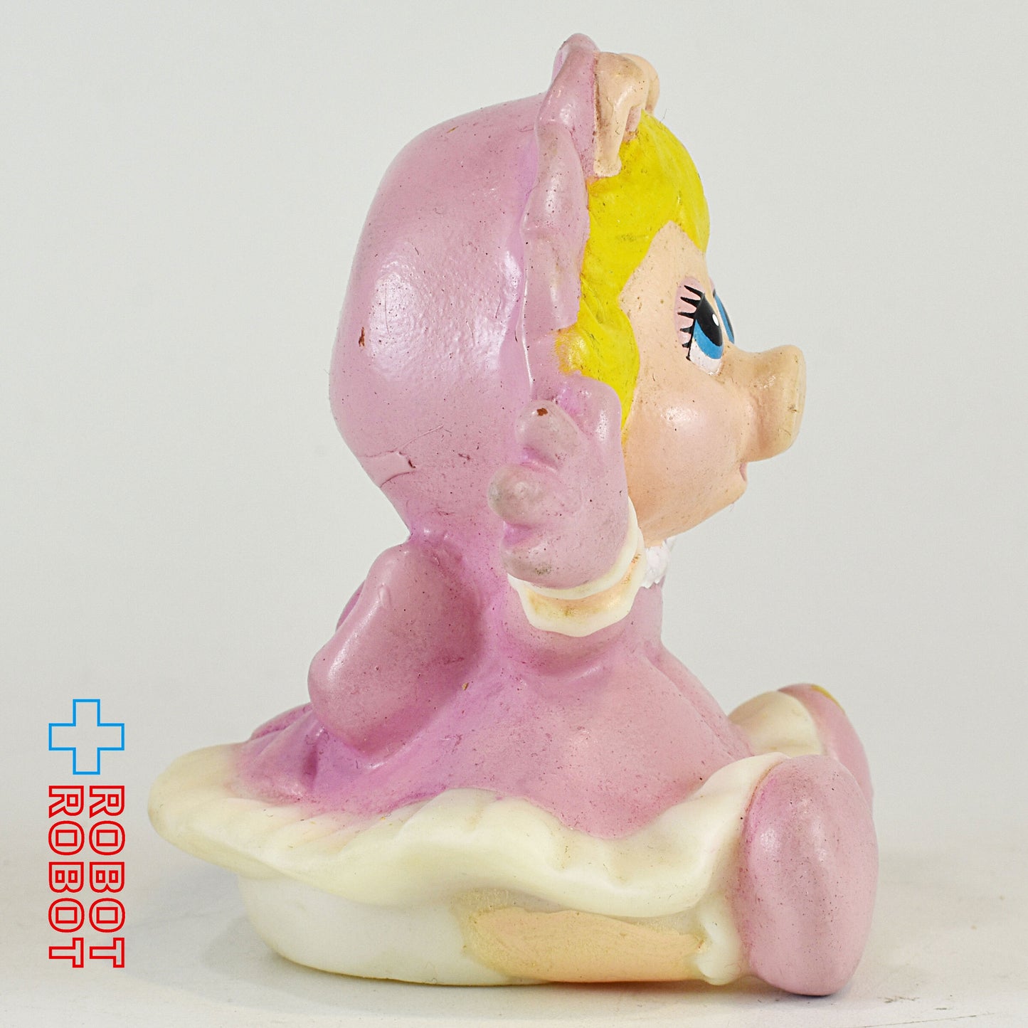 マペッツ ベビー・ミス・ピギー 両手あげ ソフビ人形 1989レムコ社