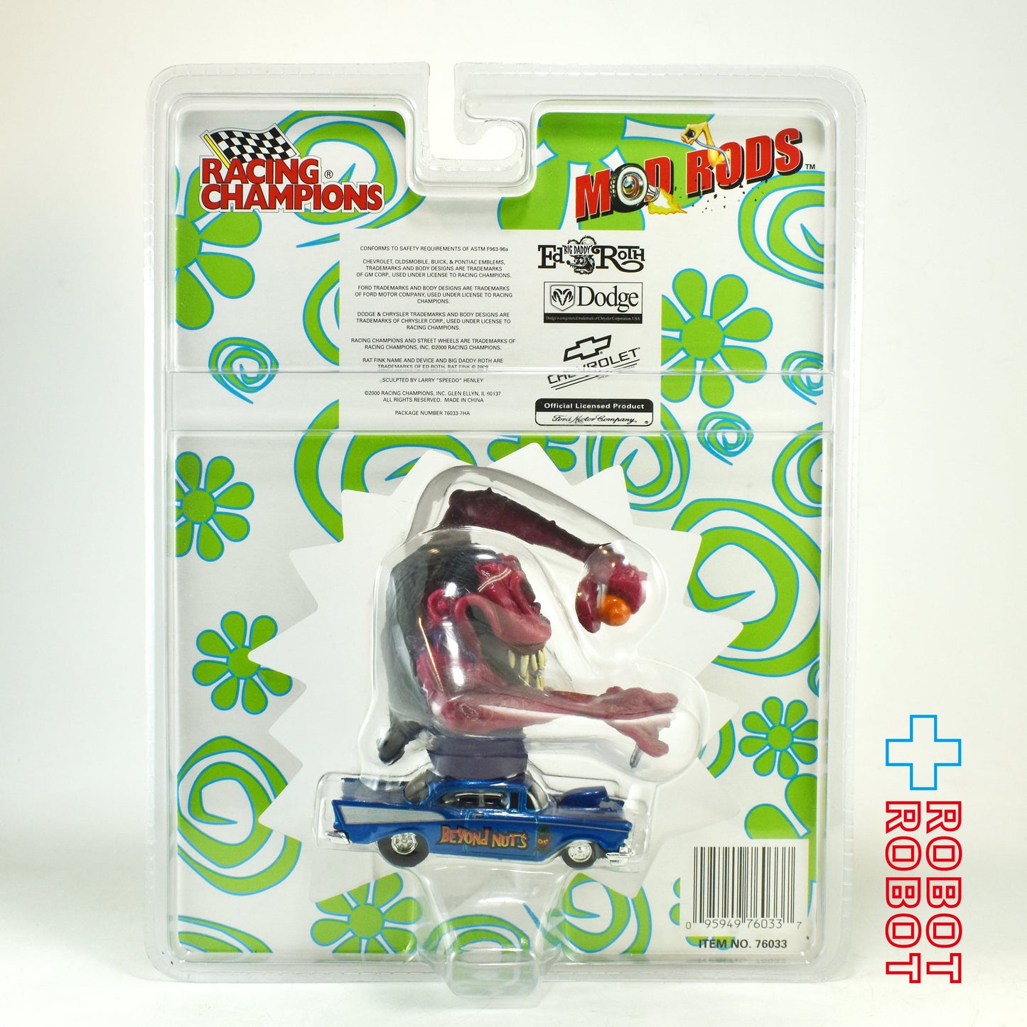 レーシングチャンピオン モッドロッズ ラットフィンク 赤紫 ダイキャスト製ミニカー＆フィギュア 未開封