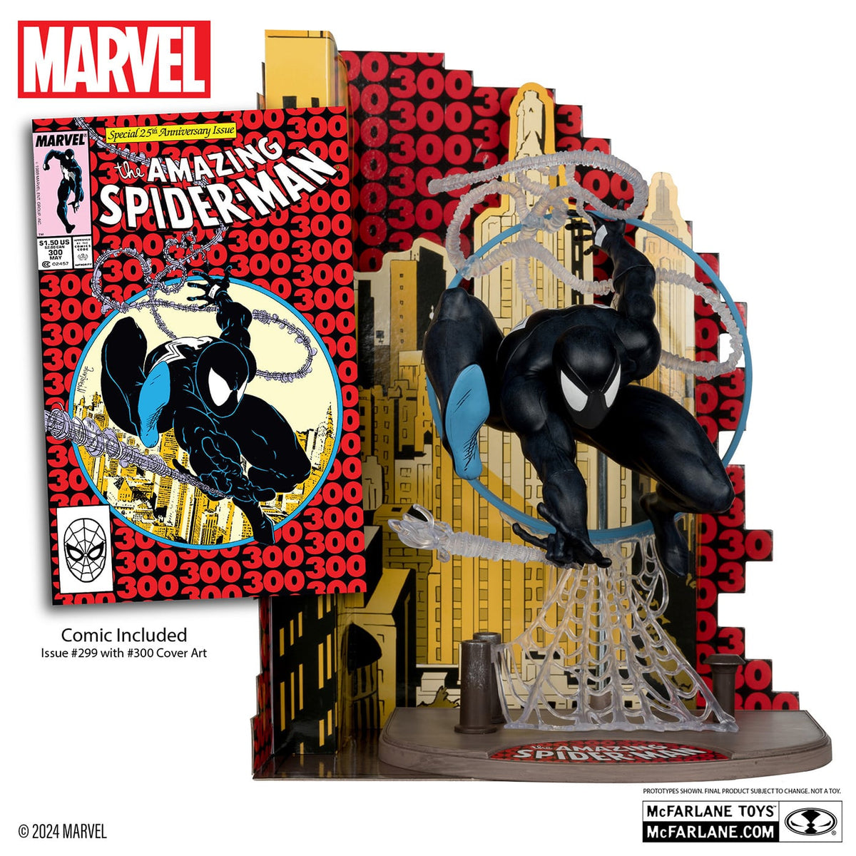 マクファーレン・トイズ マーベル シーン・フィギュア #005 スパイダーマン (シンビオートスーツ) 1/6 スタチューフィギュア 未開封